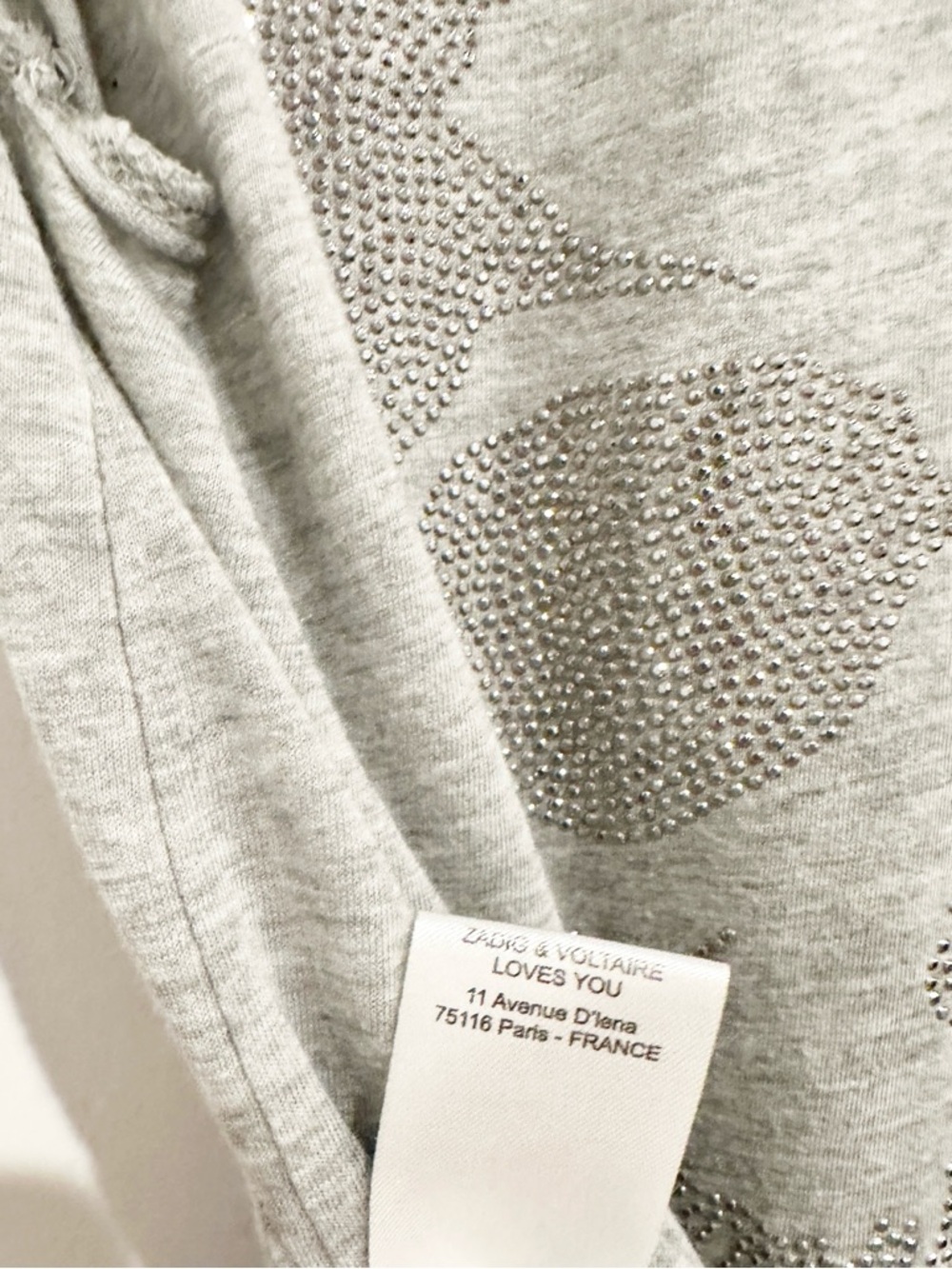 Zadig & Voltaire Brooklyn Skull Grey Tank Size Small - Picture 6 of 6
